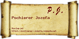 Pschierer Jozefa névjegykártya